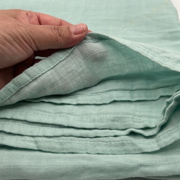 Cloud Island 100% Cotton Super Soft Green Swaddle Baby Blanket - Picture 2 of 4